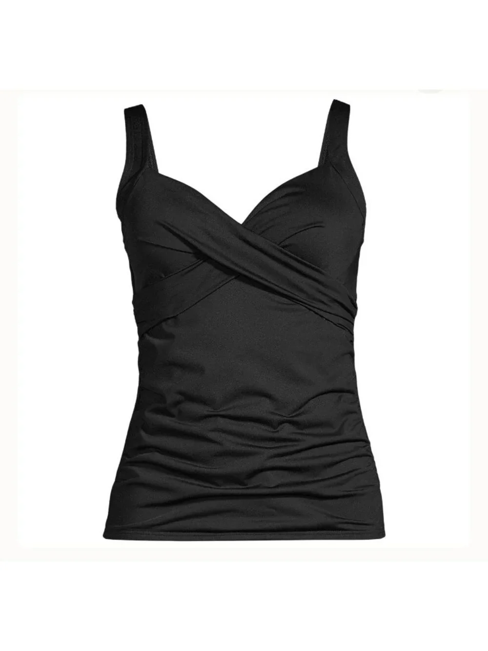 Lands End Womens Sz 8P Sweetheart Wrap Underwire Tankini Top